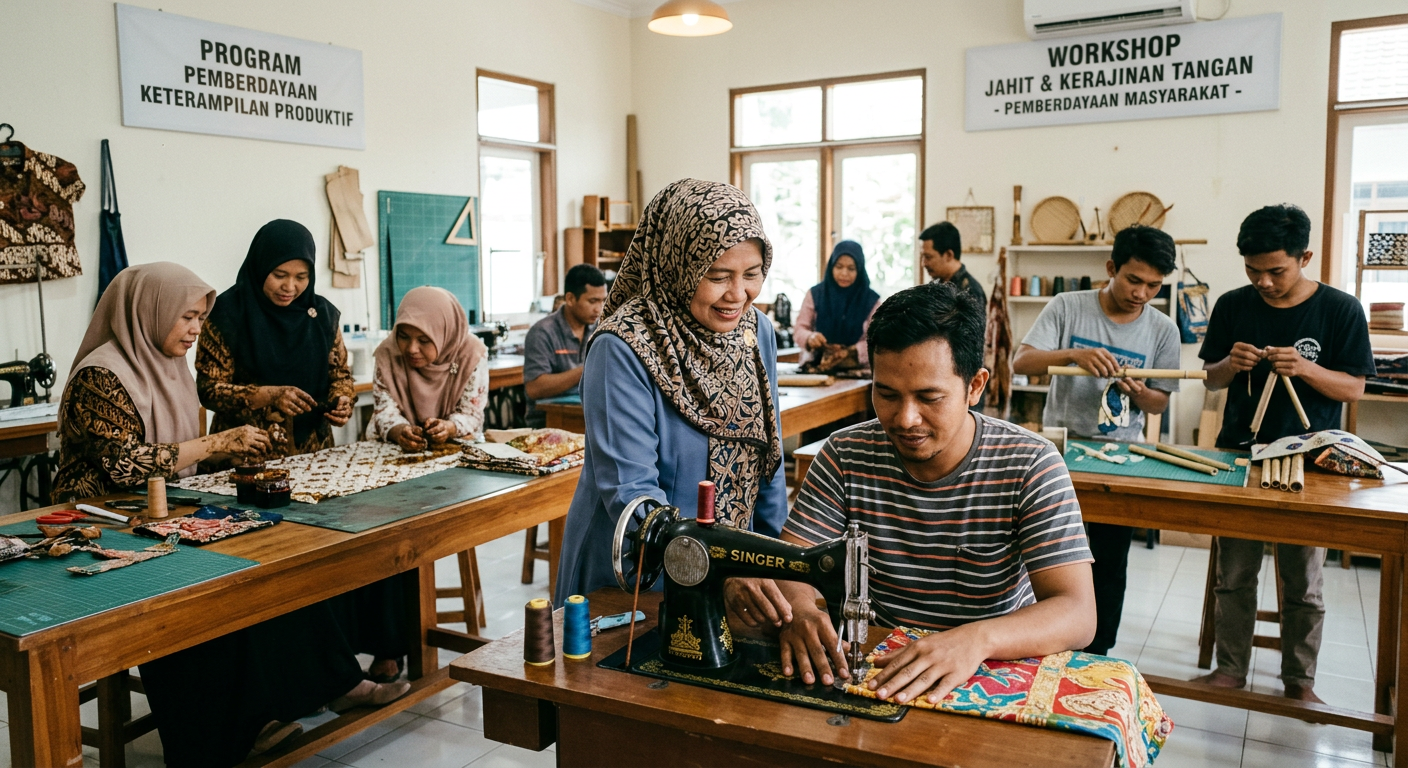 LIVESGP BATAM Berdaya - Program pemberdayaan masyarakat dan peningkatan keterampilan produktif.
