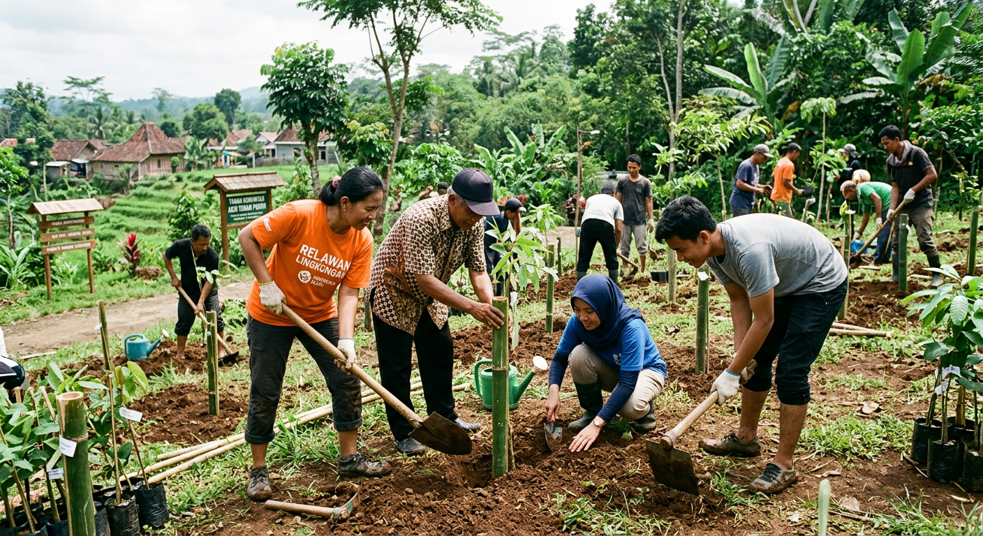 LIVESGP BATAM Hijau - Program lingkungan seperti gotong royong dan penanaman pohon.